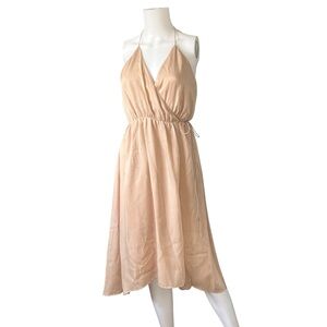 Lovers & Friends X Revolve Aaren Wrap Dress Blush Pink Size Small